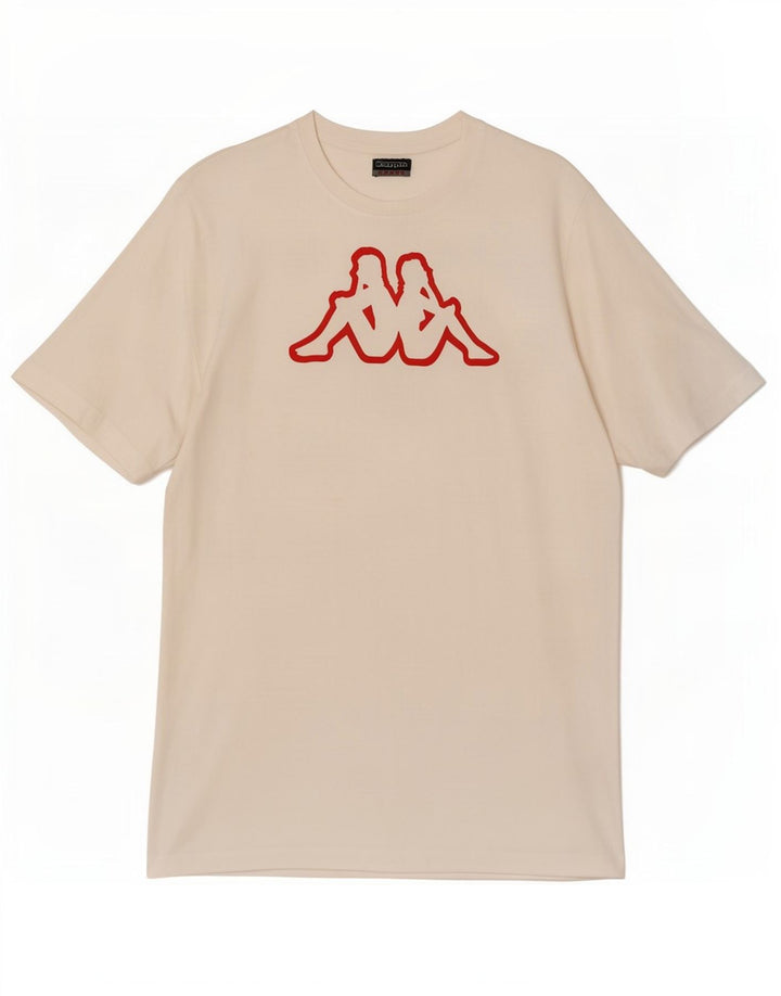 Camiseta gráfica masculina Kappa Top grande de algodão branco