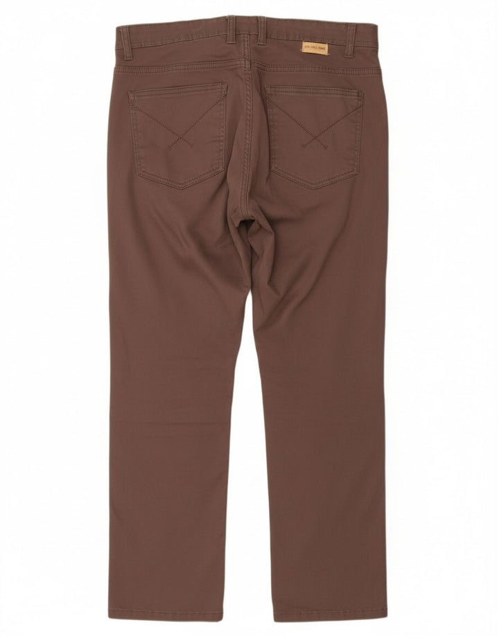 ASSN POLO DOS EUA. Calça casual reta masculina W34 L29 algodão marrom