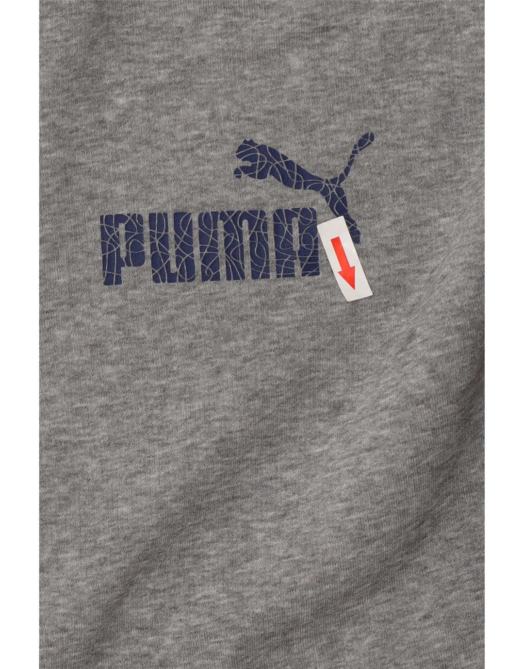 Puma Mens Tracksuit Top Jacket XL cinza manchado de algodão