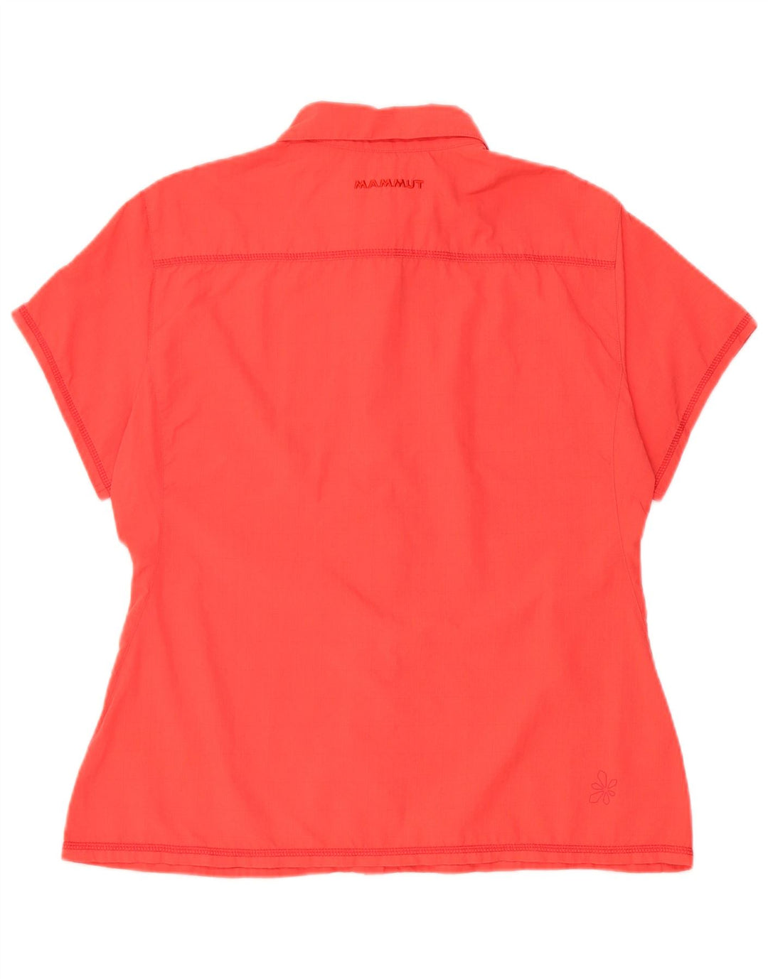 Camisa feminina de manga curta gráfica Mammut UK 14 grande poliamida vermelha