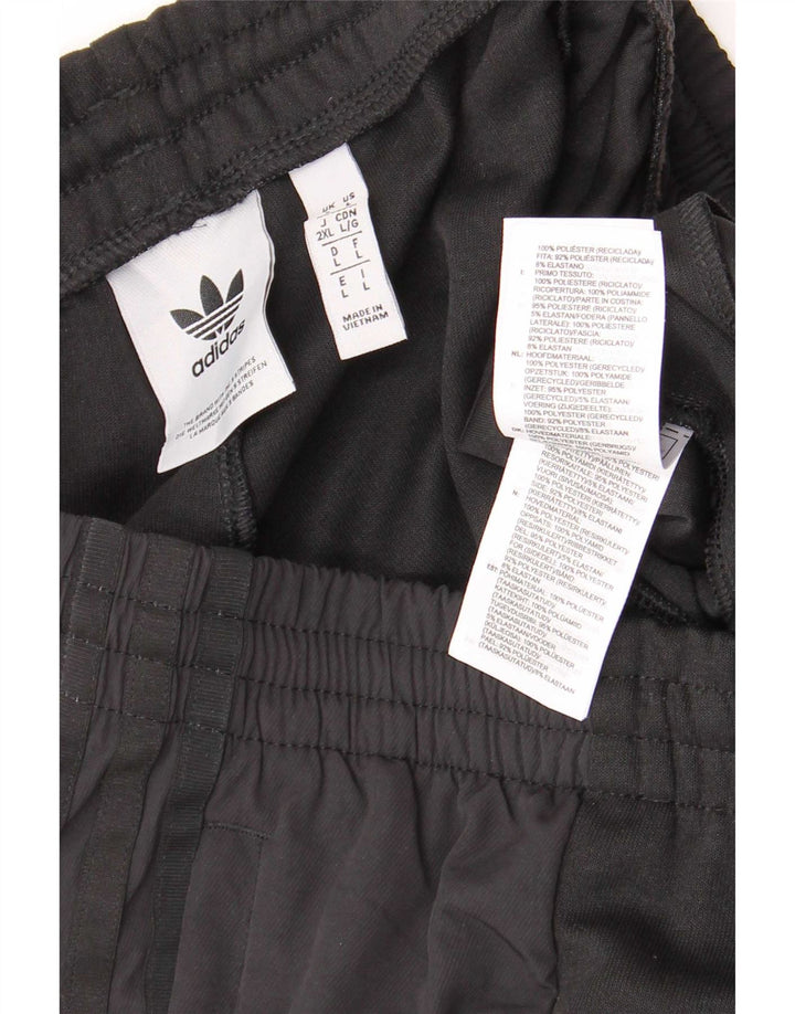 Calça de treino masculina Adidas Joggers grande preto colorblock poliéster
