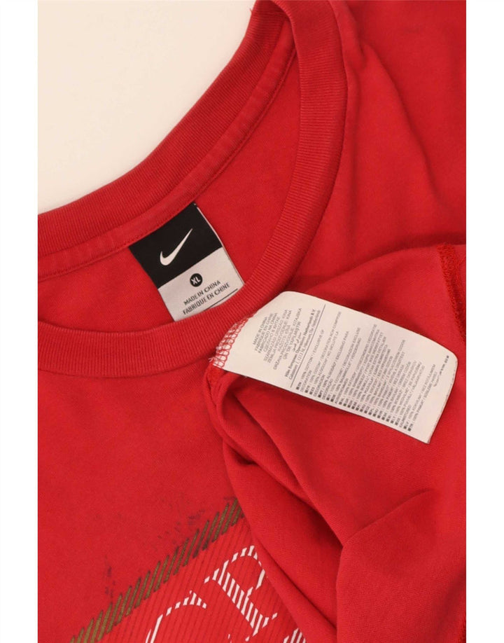Camiseta Nike masculina gráfica Top XL algodão vermelho