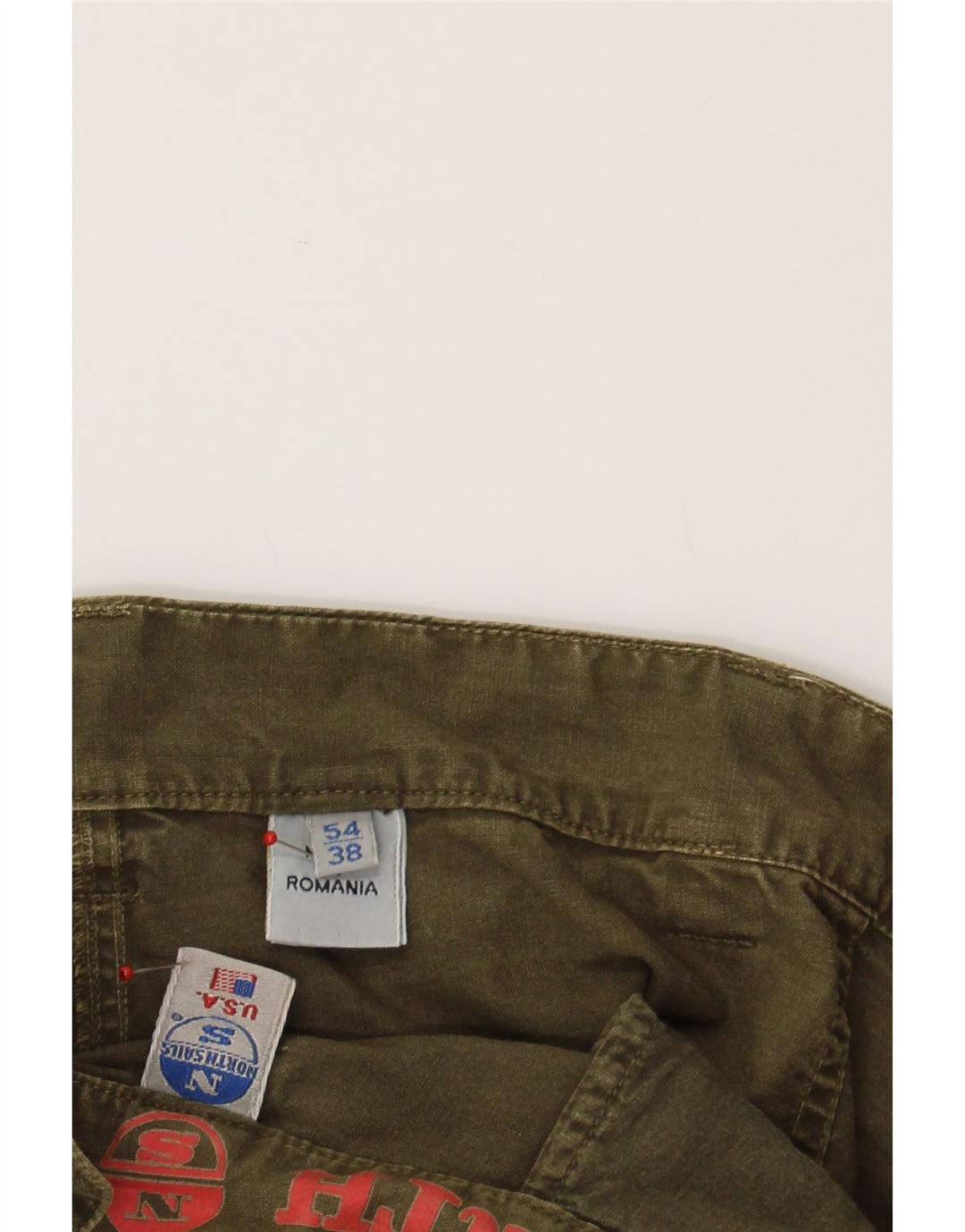 NORTH SAILS Mens Straight Trousers IT 54 2XL W38 L30 Khaki Cotton Vintage North Sails and Second-Hand North Sails from Messina Hembry 