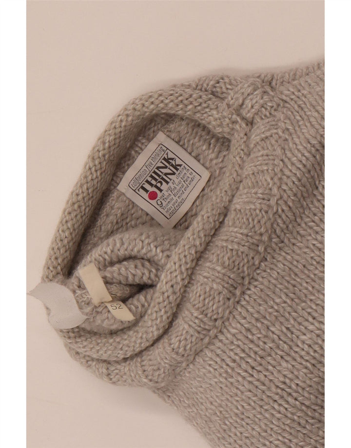 Suéter masculino Think Pink com gola redonda IT 52 cinza grande