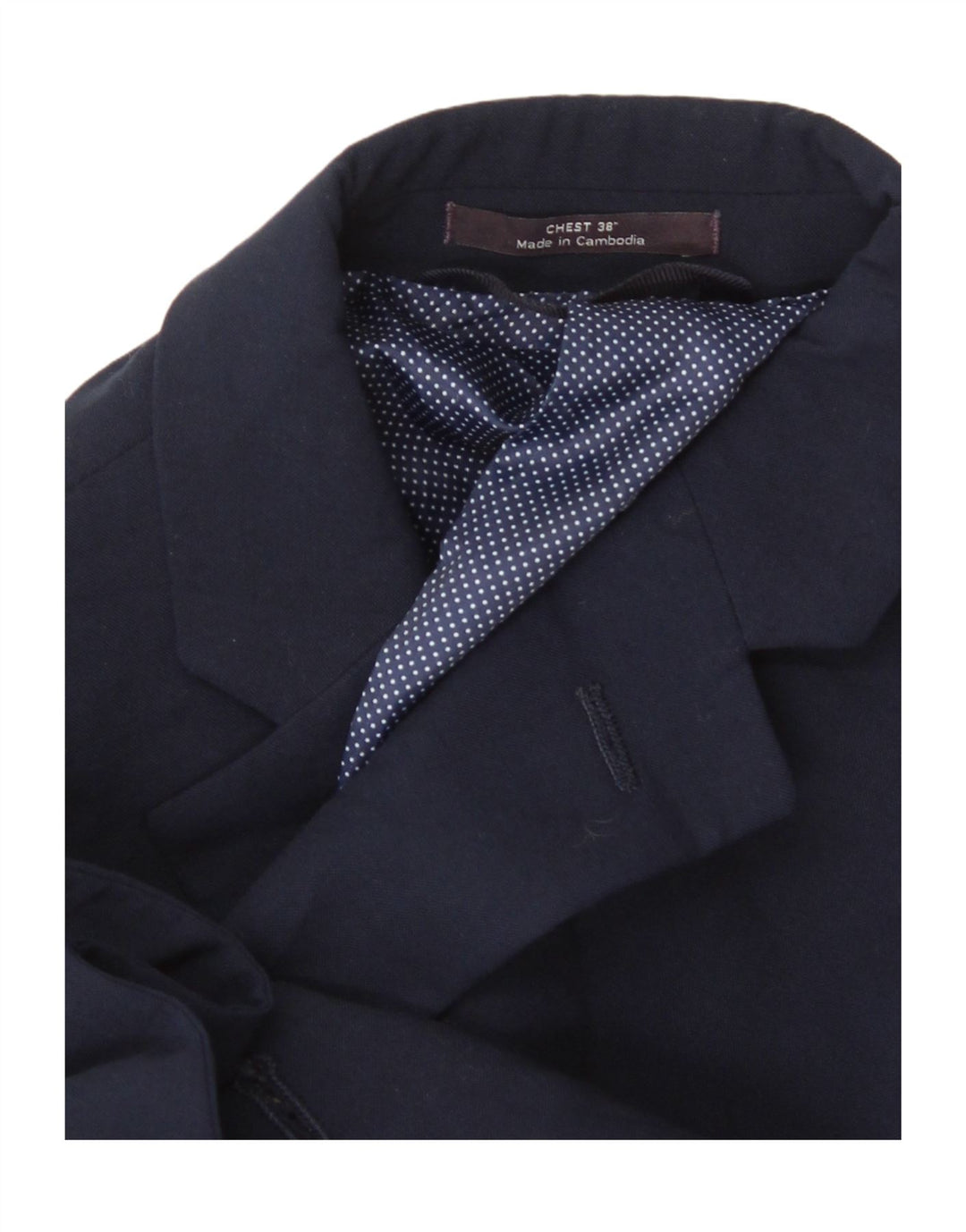 Jaqueta Blazer Slim Masculina de 2 Botões Marks & Spencer Reino Unido 38 Azul Marinho Médio