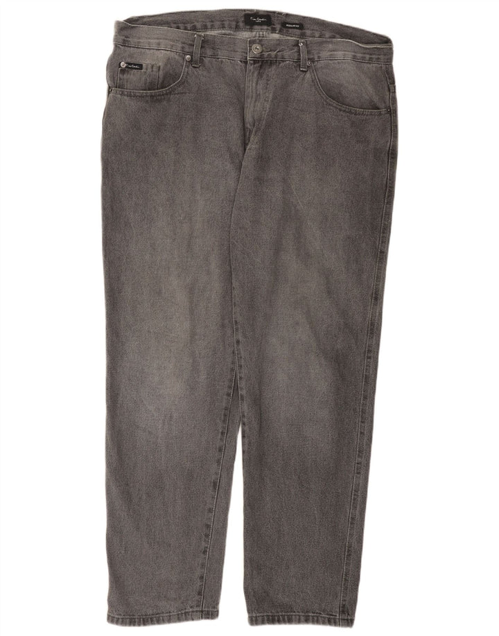 PIERRE CARDIN Masculino Regular Fit Jeans Reto W40 L30 Algodão Cinza