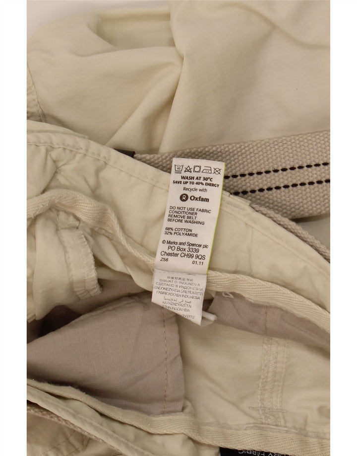 Bermuda cargo masculina MARKS & SPENCER W38 XL algodão bege