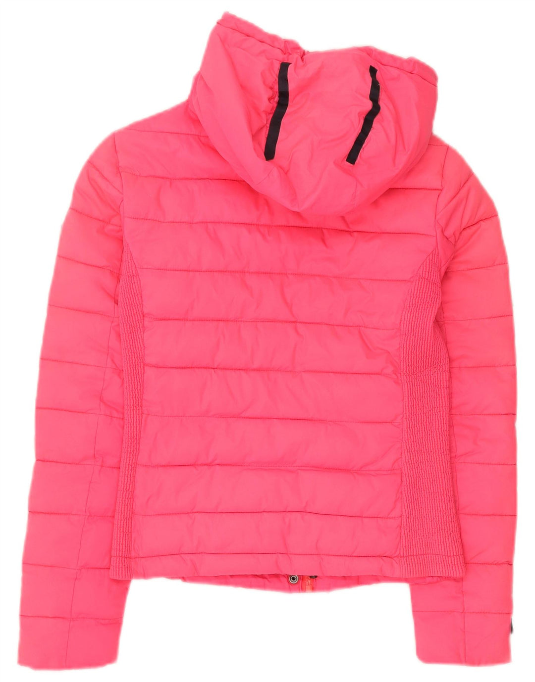 Jaqueta acolchoada com capuz feminina SUPERDRY UK 10 nylon rosa pequeno
