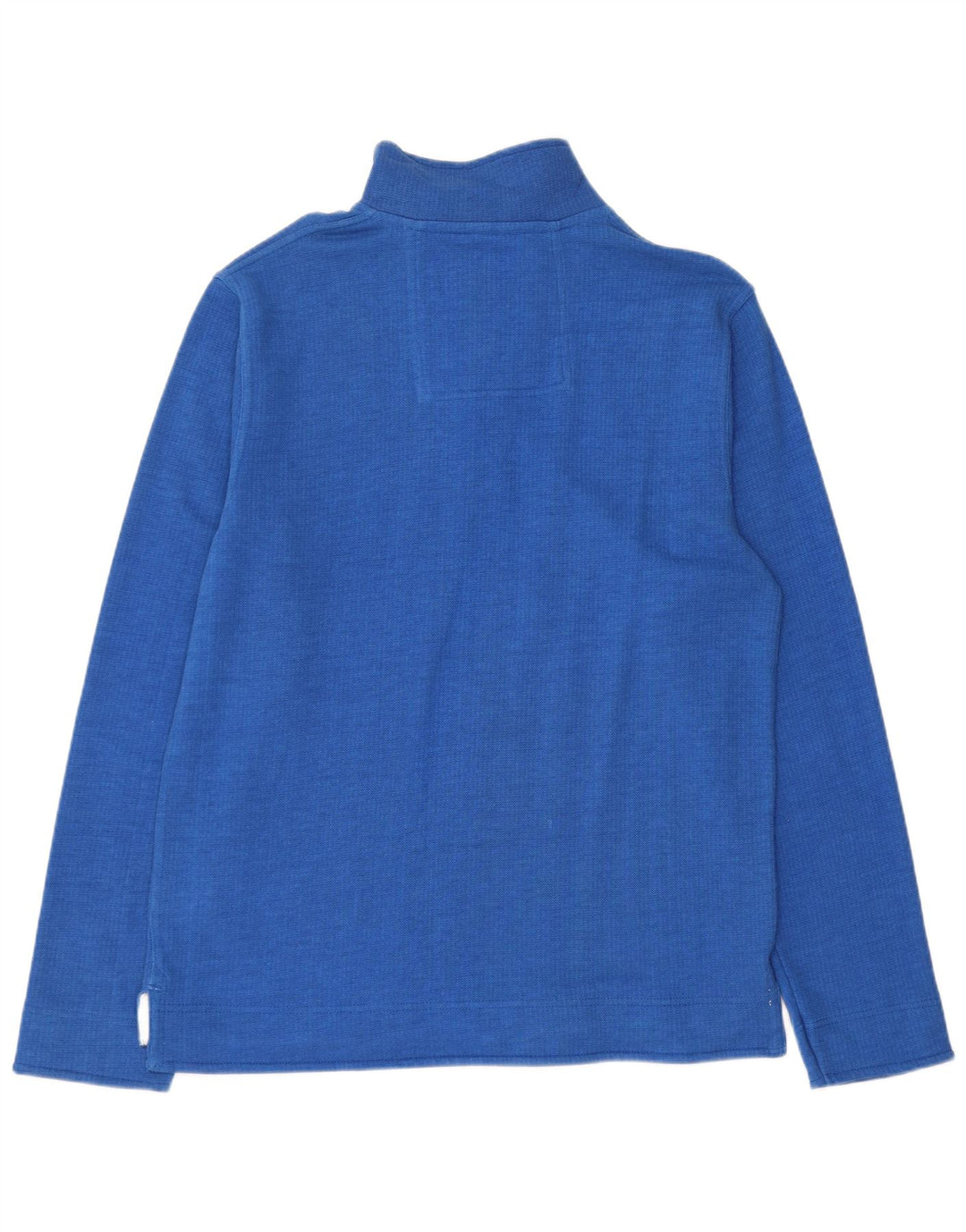 Crew Clothing Mens Zip Neck Moletom Jumper Médio Algodão Azul