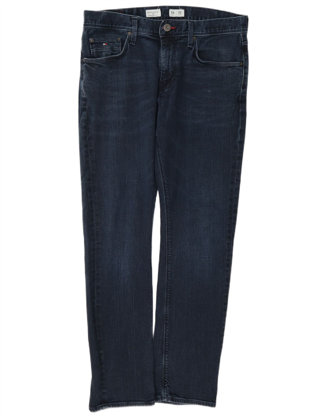 Tommy Hilfiger Masculino Denton Straight Jeans W34 L32 Azul Marinho