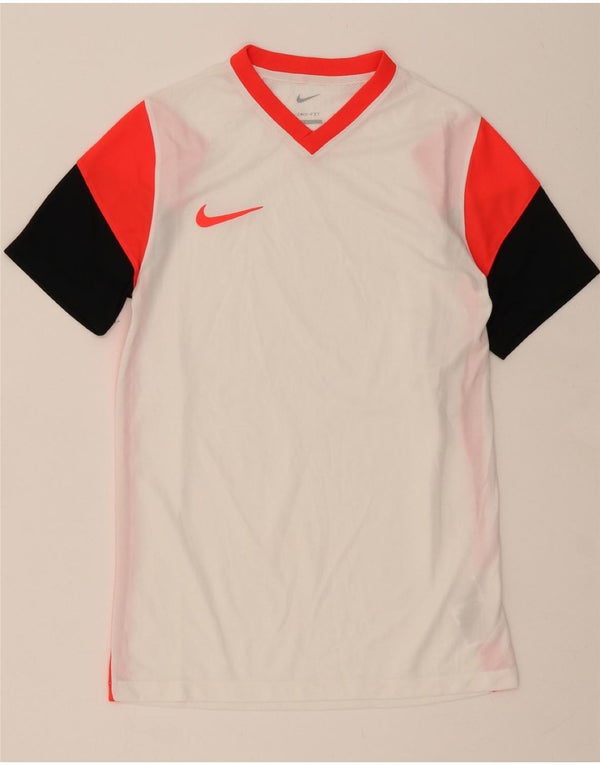 Camiseta Nike Masculina Dri Fit Slim Fit Top Pequeno Branco Colourblock Poliéster