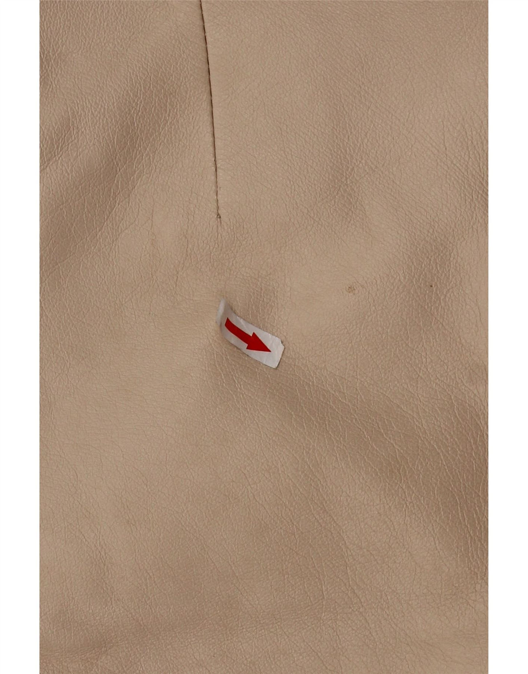 Saia de couro feminina vintage W30 médio bege