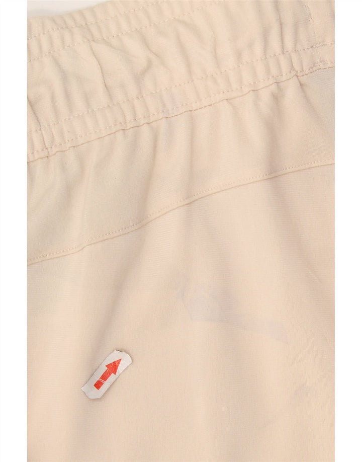 Adidas Womens Capri Calças de treino UK 8/10 Pequeno Bege Poliéster