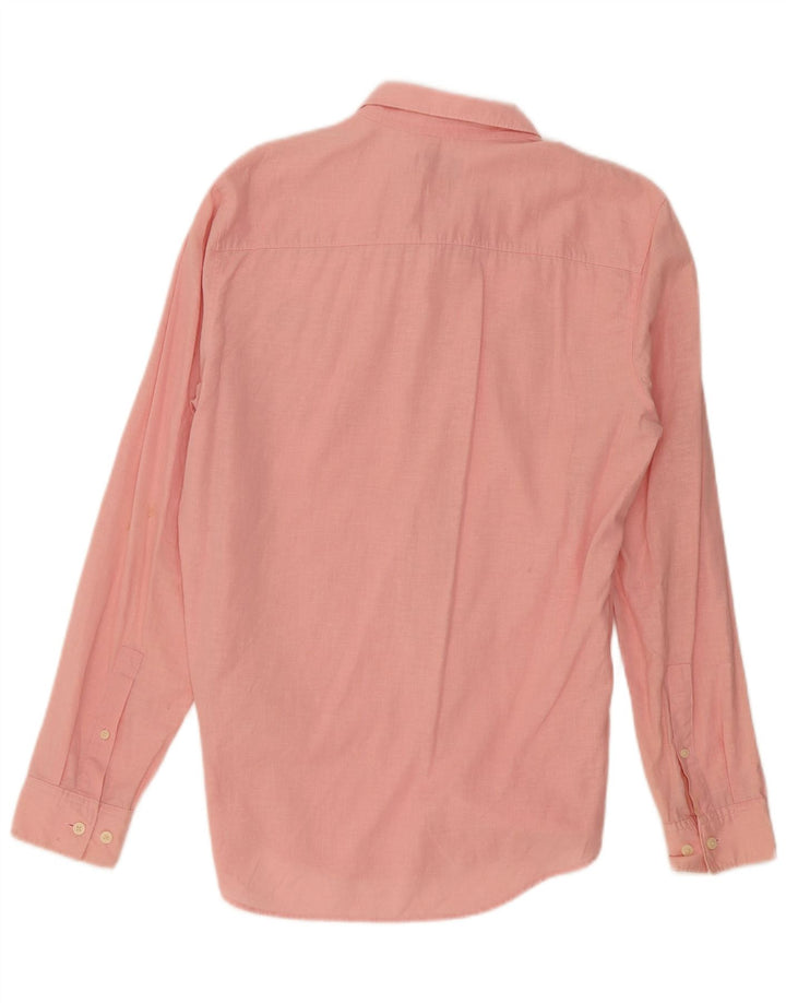 Camisa masculina Calvin Klein linho rosa médio