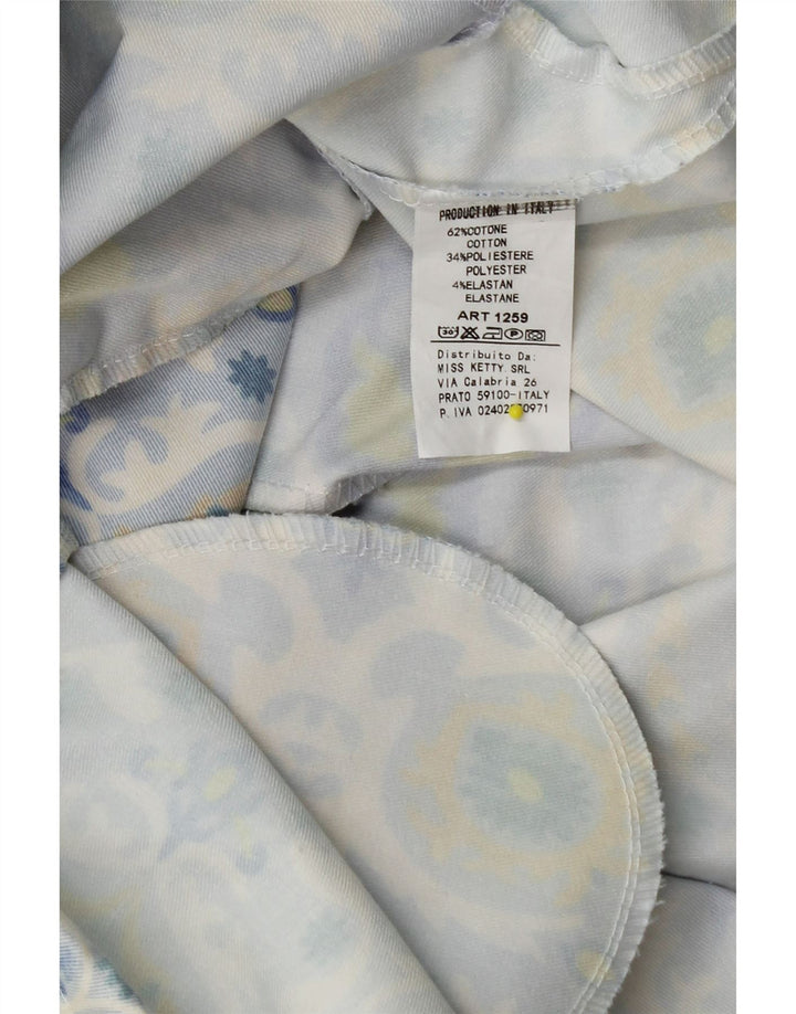 Jaqueta parka feminina VINTAGE com capuz Reino Unido 16 grande algodão floral azul