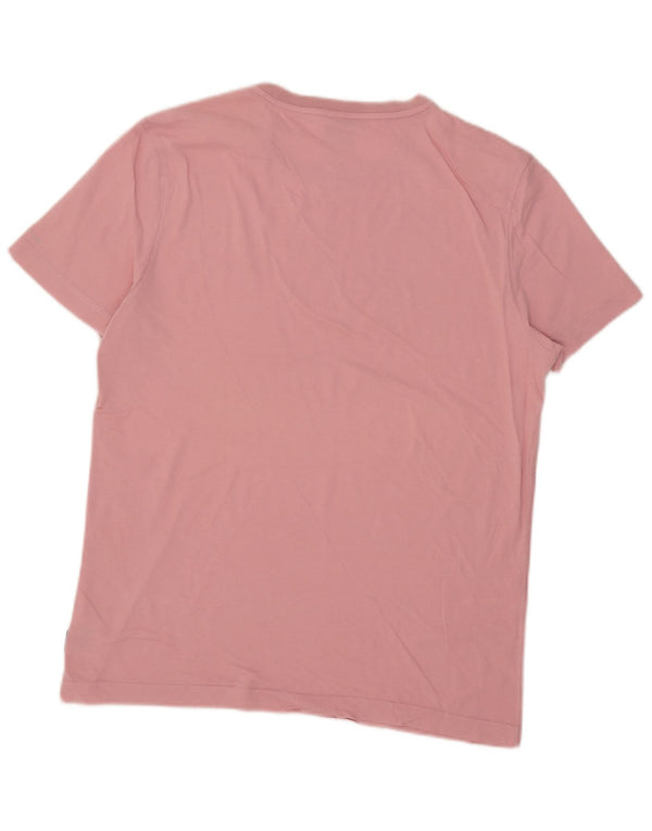 Camiseta gráfica masculina G-Star Top grande de algodão rosa