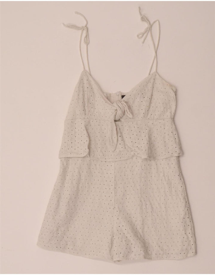 Macacão feminino Zara UK 10 pequeno branco