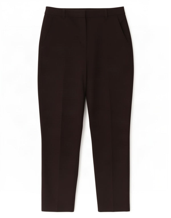 Calça chino feminina Topshop UK 8 pequena W26 L26 poliéster preto