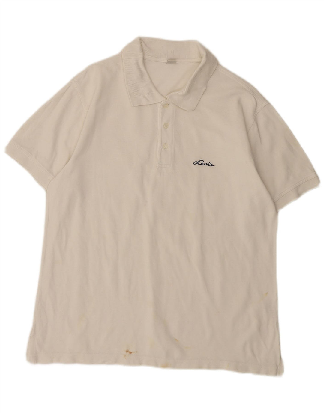 Camisa polo masculina Levi's grande algodão branco
