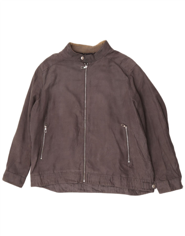 Jaqueta bomber masculina Marks & Spencer UK 46 3XL cinza poliéster