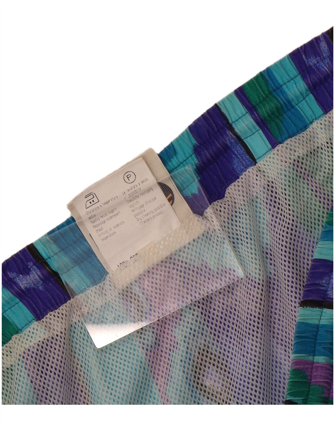 Navigare Mens Natação Shorts Médio Multicolorido Ikat Algodão