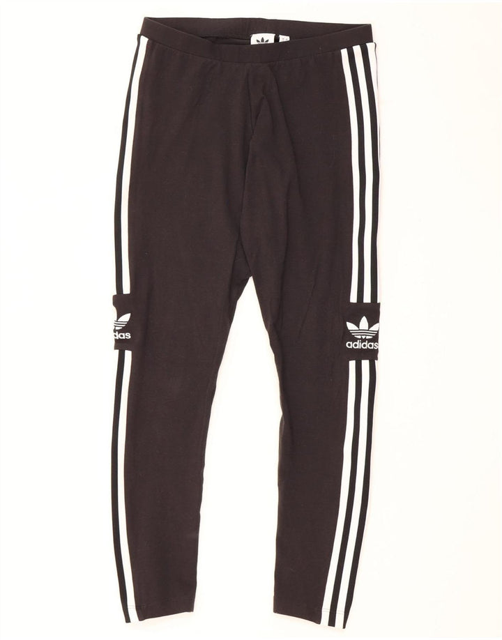 Leggings Adidas Femininas Gráficas UK 12 Médio Algodão Preto