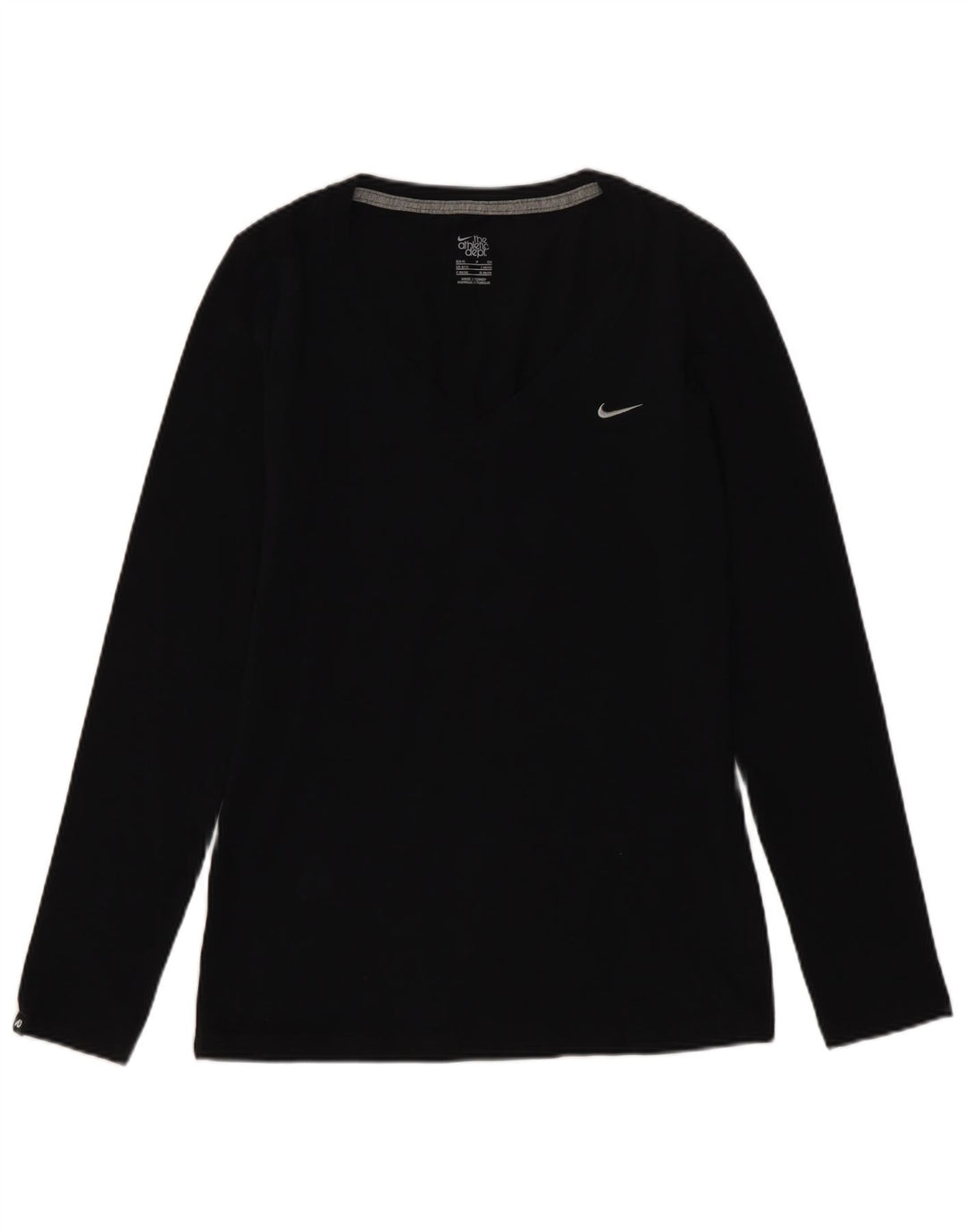 Top feminino Nike manga comprida UK 8/10 pequeno preto