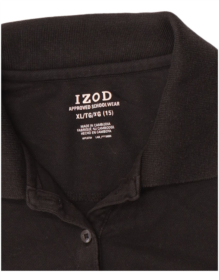 Polo IZOD Meninas 14-15 Anos XL Preto