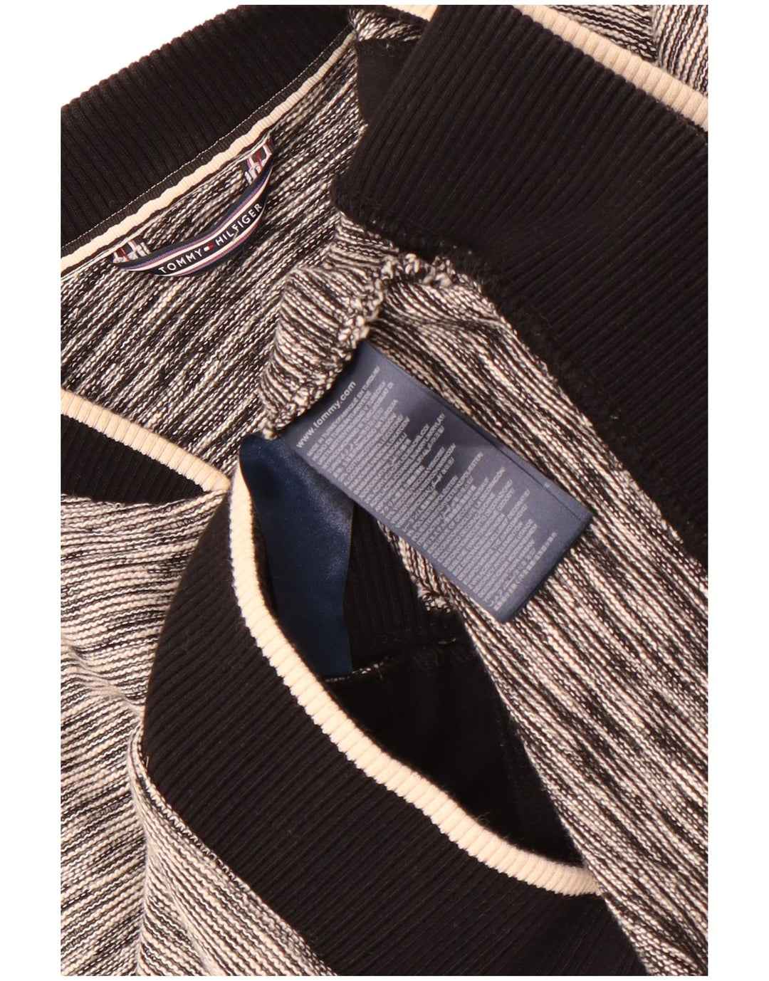 Tommy Hilfiger Jaqueta feminina de treino para mulheres Reino Unido 12 algodão manchado cinza médio