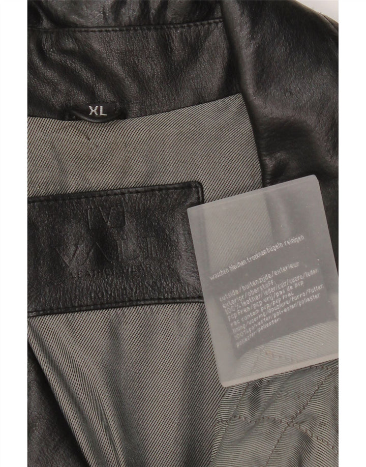 Jaqueta de couro masculina vintage UK 42 XL couro preto