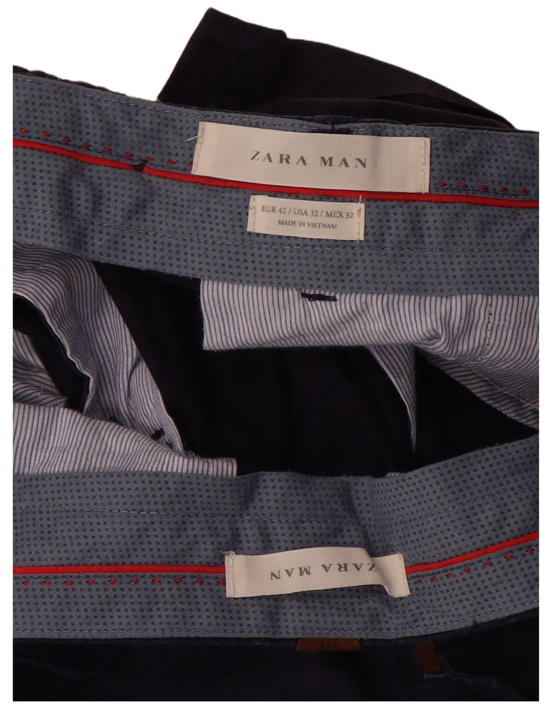 Zara Mens Chino Shorts EU 42 Grande W32 Azul Marinho