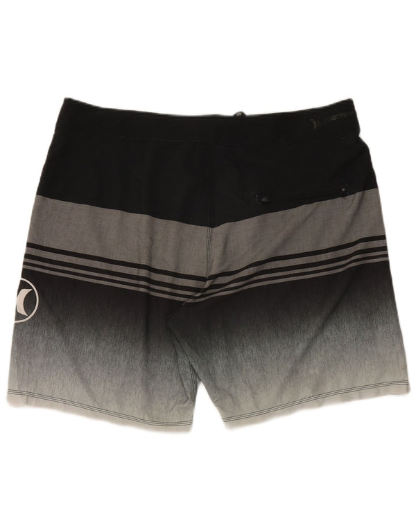 Shorts de natação masculino Hurley XL poliéster listrado preto