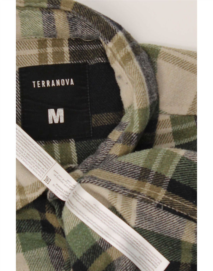 Camisa masculina de flanela Terranova de poliéster xadrez multicolorido médio