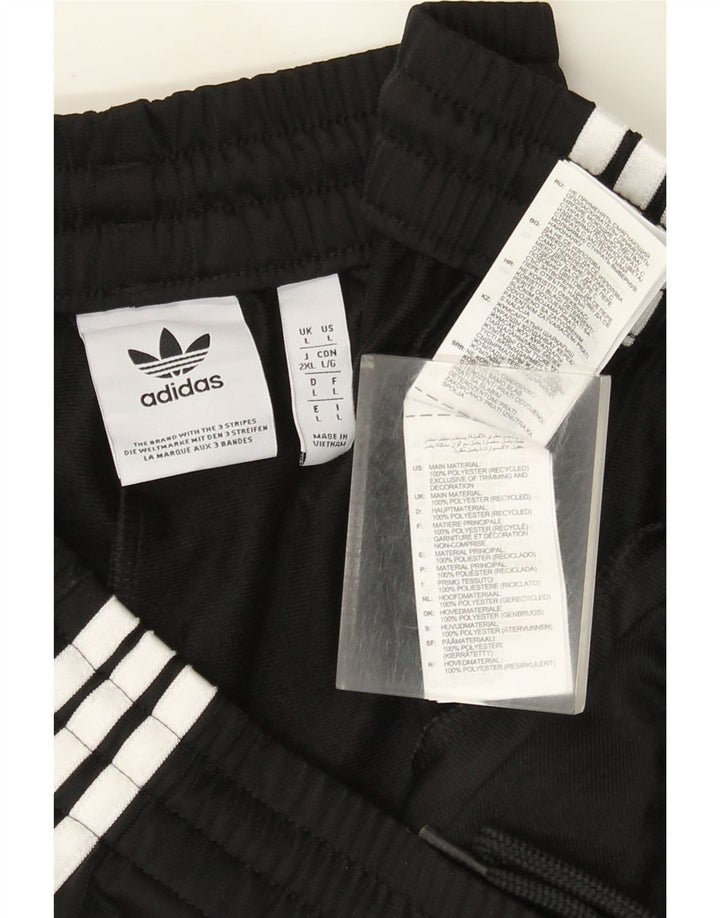 Calça de treino masculina Adidas grande poliéster preto