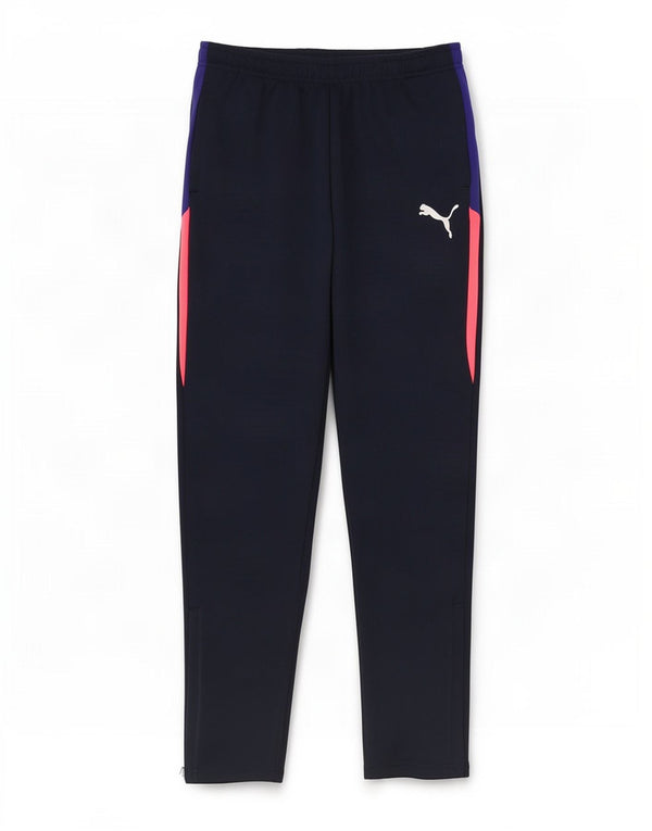 Calças de treino Puma Menino 13-14 anos Azul marinho Colourblock Poliéster
