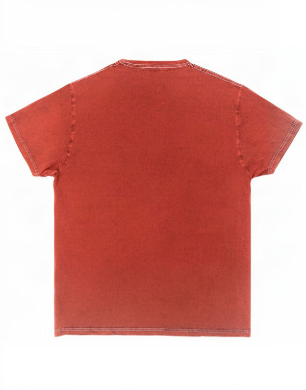 Camiseta masculina vintage top pequeno algodão vermelho