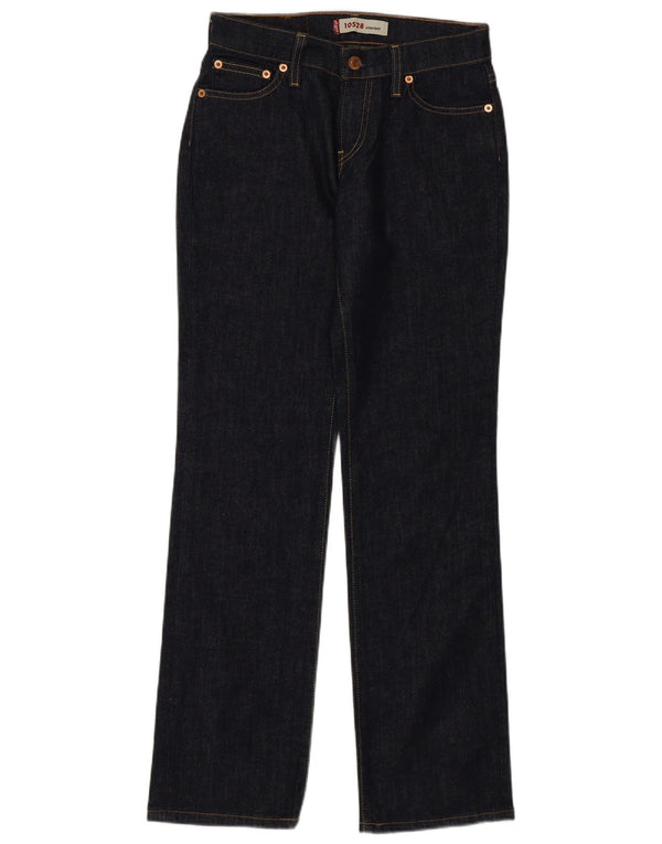 Calça jeans feminina Levi's 528 Straight W27 L30 azul marinho algodão