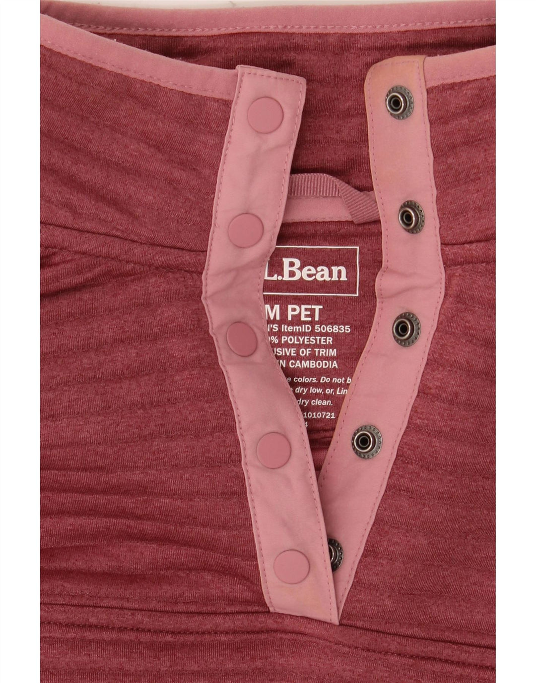 Suéter feminino L.L.BEAN com gola redonda e botão Reino Unido 14 médio Borgonha