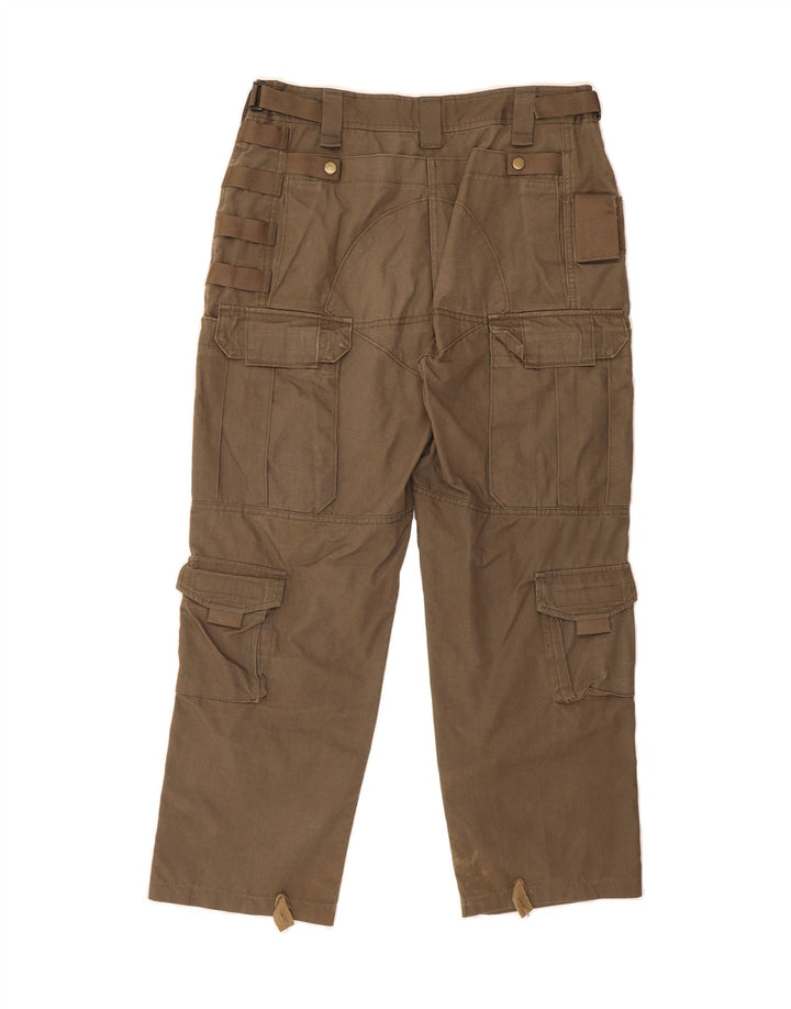 FREE SOLDIER Mens Straight Cargo Trousers W34 L27 Brown Cotton Vintage Free Soldier and Second-Hand Free Soldier from Messina Hembry 