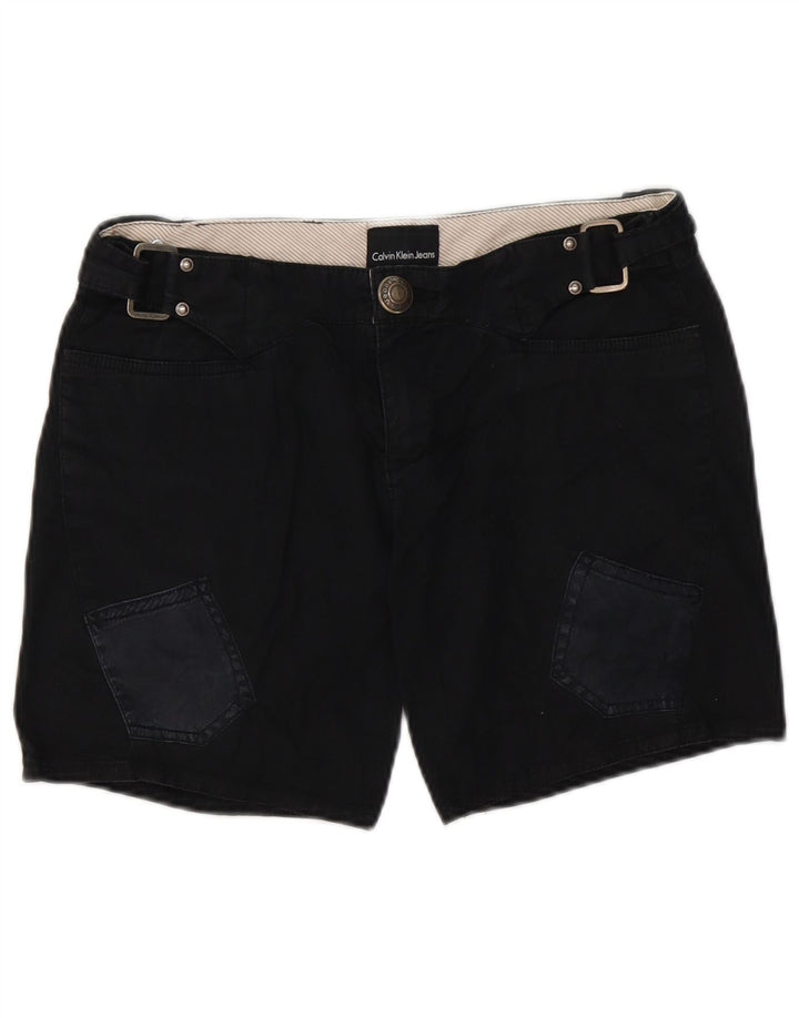 Shorts cargo feminino CALVIN KLEIN W28 algodão preto médio