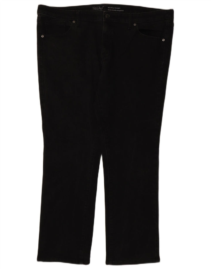 Calça jeans feminina Mossimo Super Strech cintura média reta US 18 2XL W40 L29 cinza