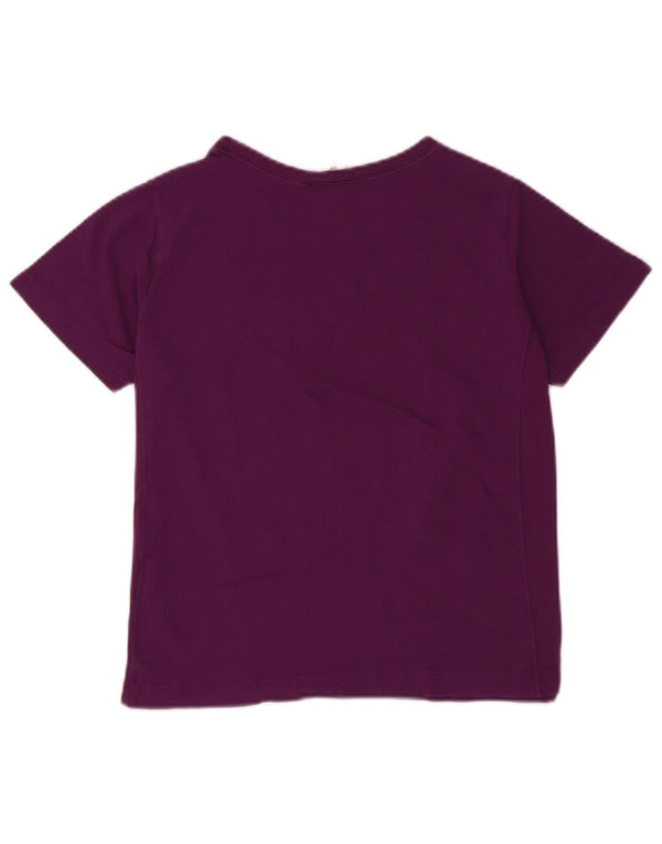 Camiseta feminina Champion UK 10 pequeno algodão roxo