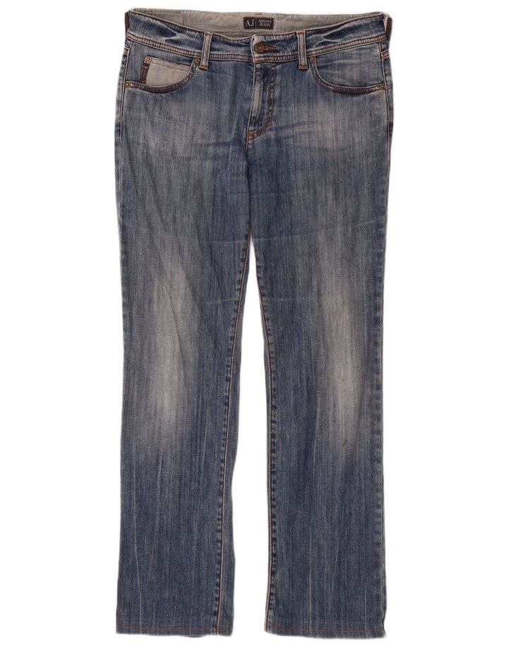 Armani feminino bootcut jeans W29 L29 azul algodão