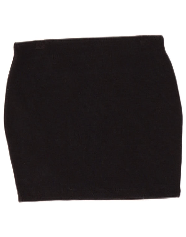 Mini saia Trafaluc feminina Zara médio W28 algodão azul marinho