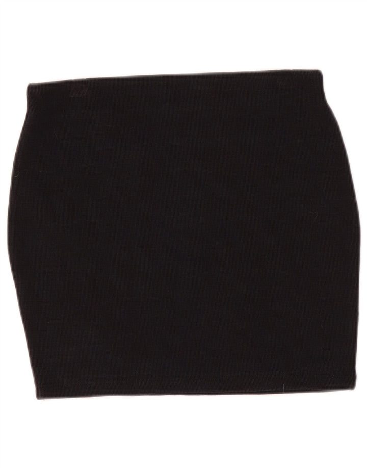 Mini saia Trafaluc feminina Zara médio W28 algodão azul marinho