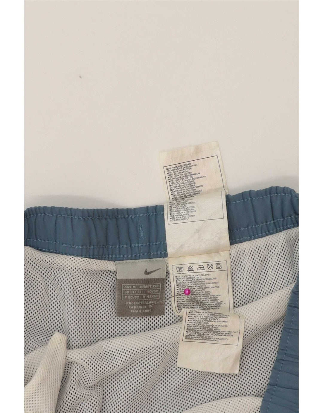 Shorts esportivos masculinos Nike médio W32 L6 azul poliéster esportivo
