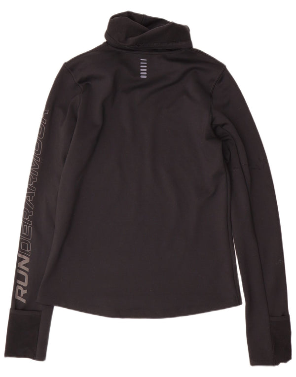 Under Armour feminino Cold Gear Graphic Top manga comprida Reino Unido 10 pequeno preto