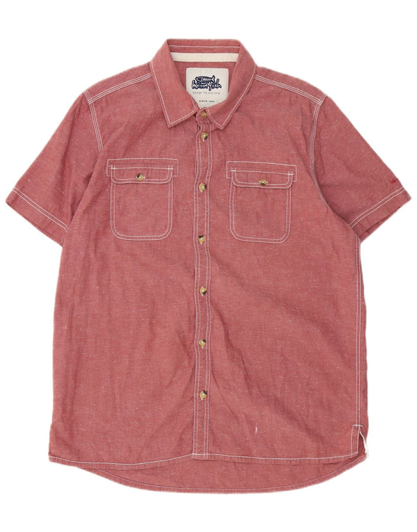 Camisa masculina de manga curta Weird Fish XL algodão rosa
