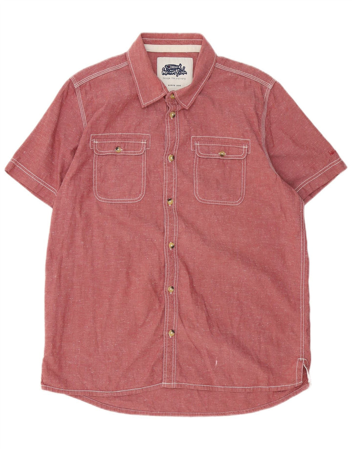 Camisa masculina de manga curta Weird Fish XL algodão rosa