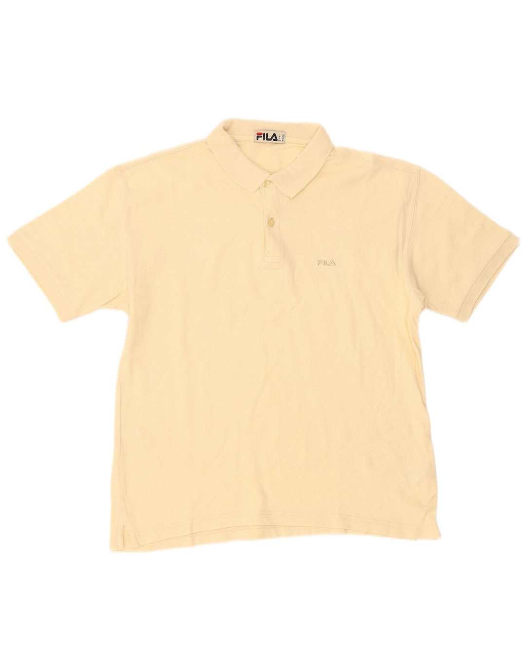 Camisa polo masculina Fila médio algodão amarelo